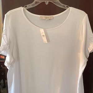 NWT Loft White Top Size Large